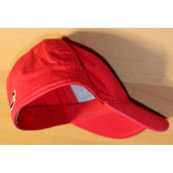 NHL Hockey Vintage Calgary Flames Stretch Baseball Hat Cap One Size Reebok Red - Picture 6 of 10